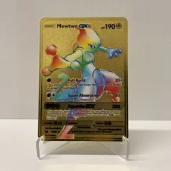 Gold Metal Mew two GX Pokemon Card-Collectible Gift Display！luck~ - Image 3