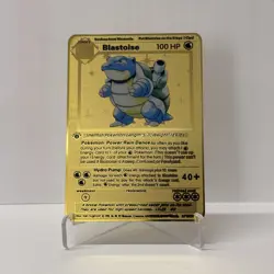 Blastoise Gold Metal Pokemon Card-Collectible Gift Display！luck~ - Image 2