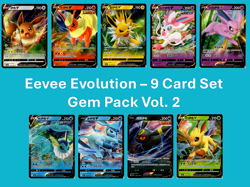2025 Pokemon S-Chinese Gem Pack Vol.2 CBB2C Eevee Evolutions - 9 Card Set NM - Image 1
