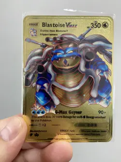 Blastoise VMAX HP350 Gold Metal Pokemon Card-Collectible Gift Display！luck~ - Image 1