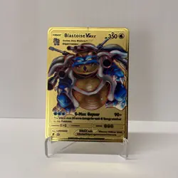 Blastoise VMAX HP350 Gold Metal Pokemon Card-Collectible Gift Display！luck~ - Image 2