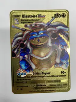 Blastoise VMAX HP350 Gold Metal Pokemon Card-Collectible Gift Display！luck~ - Image 3