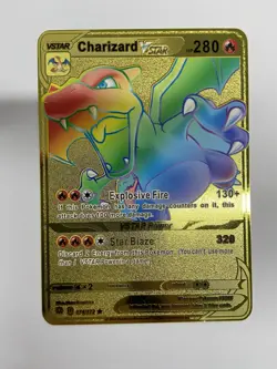 Charizard VSTAR Gold Metal Pokemon Card-Collectible Gift Display！luck~ - Image 1