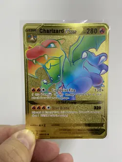 Charizard VSTAR Gold Metal Pokemon Card-Collectible Gift Display！luck~ - Image 3