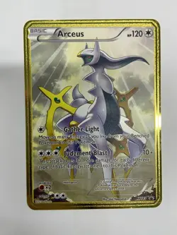 Gold Metal Arceus Pokemon Card-Collectible Gift Display！luck~ - Image 2