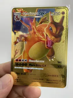 Gold Metal Charizard GX HP250 Pokemon Card-Collectible Gift Display！luck~ - Image 2