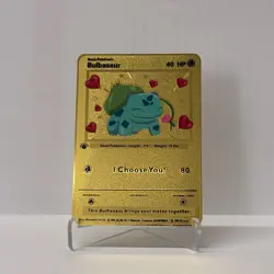 Bulbasaur Gold Metal Pokemon Card-Collectible Gift Display！luck~ - Image 2