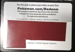 Pokemon TCG Live Online code card Mewtwo V-Union Special Collection - E-delivery - Image 1