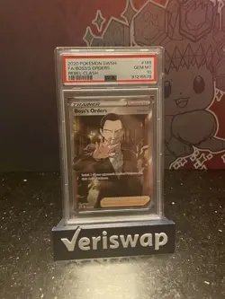 Pokemon TCG Boss's Orders Rebel Clash Holo Card 189/192 Graded PSA 10 - Image 1