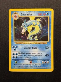 Gyarados 6/102 Holo Rare Base Set WOTC Pokemon Card TCG Vintage 1999 - Image 1