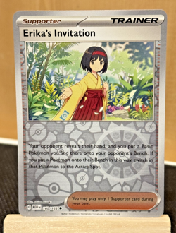 Erika's Invitation Reverse Holo NM 160/165 Scarlet & Violet 151 Pokemon Card - Image 1