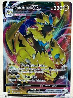 Zeraora VMAX 054/159 Crown Zenith Ultra Rare Holo Pokemon TCG Card NM - Image 1