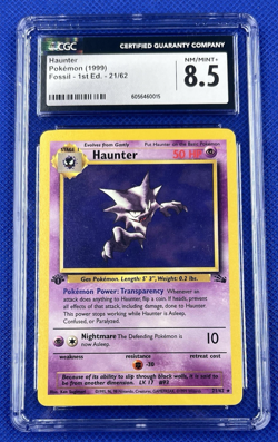 1999 Pokemon Fossil 1st Edition Haunter #21 *CGC 8.5* - Image 1