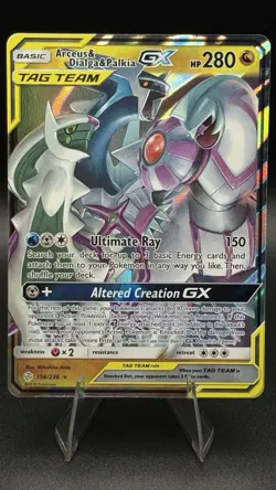 Pokemon TCG- Arceus & Dialga & Palkia GX #156/236 Cosmic Eclipse - TAG TEAM - NM - Image 2