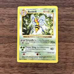 Beedrill 17/102 Base Set Shadowless Unlimited Rare LP-NM 1999 Pokemon TCG - Image 1