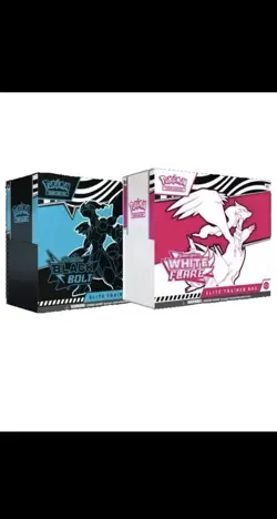 SET OF 2 Pokemon TCG Scarlet Violet Black Bolt White Flare Elite Trainer Box ETB - Image 1