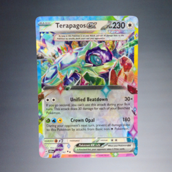2024 POKEMON TCG TERAPAGOS EX #128/142 SV07 STELLAR CROWN DOUBLE RARE HOLO TC - Image 1