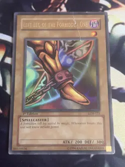 Yugioh: Left Leg Of The Forbidden One - LOB-121 - Ultra Rare - 1st Edition HP - Image 1