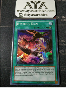 1X HYSTERIC SIGN - UNLIMITED SUPER RARE NM LTGY-EN065 - YUGIOH A+ STORE - Image 1