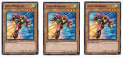 3X Dash Warrior DREV-EN003 3 x3 Yugioh Yu Gi Oh! Playset 1st Edition - Image 1