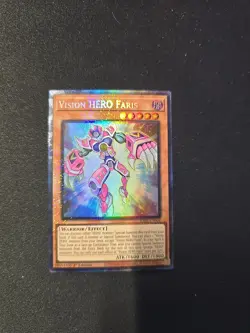 Yugioh Vision HERO Faris RA01-EN004 Prismatic Collector's Rare 1st - NM - Image 1