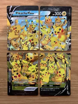 Pokemon Pikachu V-Union 4 card set Black Star Promo card SWSH139 140 141 142 NM - Image 1
