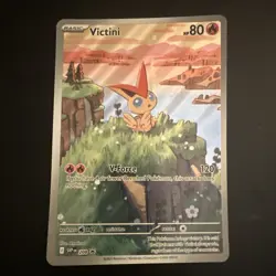 !!NEW!! Black bolt White flare Pokemon jumbo full art Victini promo card! - Image 1