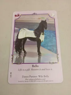 Bella Sara Bella's Ball Bello 6/55 Dance Partner Wife Bella Regular Horse Card - Image 1