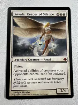 MTG Mythic Angel Linvala Keeper of Silence Rise of the Eldrazi ROE English LP - Image 1