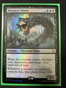 MTG Massacre Wurm--Foundations FOIL - Image 1