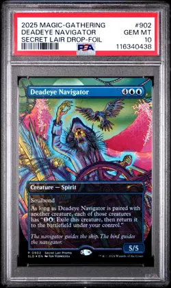 PSA 10 MTG SpongeBob X Secret Lair Deadeye Navigator Rainbow Foil #902 2025 - Image 1