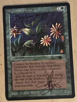 MTG ARTIST PROOF MTG Argothian Pixies AP Sketch Art Amy WEBER - Image 2