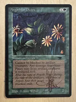 MTG ARTIST PROOF MTG Argothian Pixies AP Sketch Art Amy WEBER - Image 2
