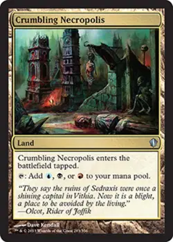 MTG - Crumbling Necropolis - Commander 2013 - NM, English Magic FLAT RATE SHIP - Image 1