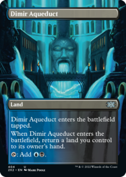 MTG - Dimir Aqueduct - Borderless - Double Masters 2022 - NM, English Magic FLAT - Image 1