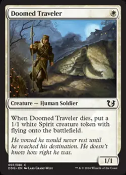 MTG - Doomed Traveler - Duel Decks: Blessed vs. Cursed - NM, English Magic FLAT - Image 1