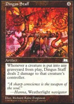 MTG - Dingus Staff - Weatherlight - NM, English Magic FLAT RATE SHIP - Image 1