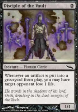 MTG - Disciple of the Vault - Mirrodin - NM, English Magic FLAT RATE SHIP - Image 1