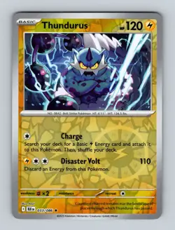 Pokemon TCG - Thundurus - 033/086 - (Reverse Holo) - SV: Black Bolt - Image 1