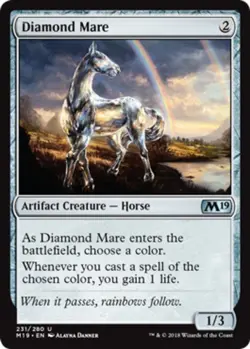 MTG - Diamond Mare - Core Set 2019 - NM, English Magic FLAT RATE SHIP - Image 1