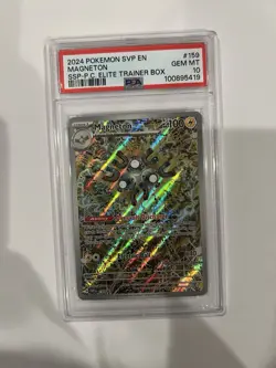 2024 Pokemon SVP en #159 Magneton PSA 10 Pokemon Center Stamped - Image 1