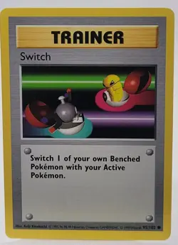 1999 SHADOWLESS SWITCH 95/102 Pokemon Base Set Card LP WOTC (#2) - Image 1