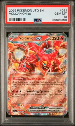2025 POKEMON JTG EN-JOURNEY TOGETHER #031 VOLCANION EX PSA 10 - Image 1