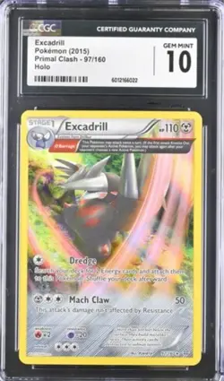 2015 POKEMON XY PRIMAL CLASH 97 EXCADRILL-HOLO CGC 10 GEM MINT 💎 *LOW POP* - Image 1