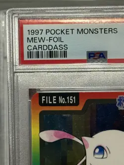 1997 Pokemon Carddass Pocket Monsters Mew Foil 151 PSA 9 - Image 2