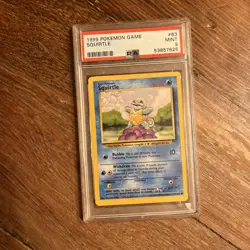 1999 PSA 9 Squirtle #63 Shadowless WOTC Pokemon Game Base Set Shadowless - Image 1