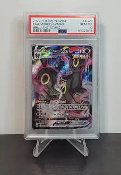 2022 POKEMON BRILLIANT STARS TG23 UMBREON VMAX PSA 10 - *Lightly Damaged Slab* - Image 1