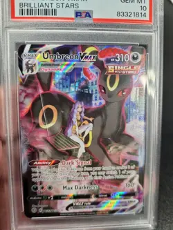 2022 POKEMON BRILLIANT STARS TG23 UMBREON VMAX PSA 10 - *Lightly Damaged Slab* - Image 2