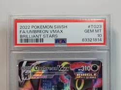 2022 POKEMON BRILLIANT STARS TG23 UMBREON VMAX PSA 10 - *Lightly Damaged Slab* - Image 3