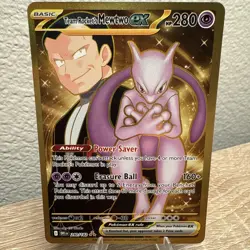Pokemon TCG Team Rocket's Mewtwo ex 240/182 Destined Rivals - Image 1